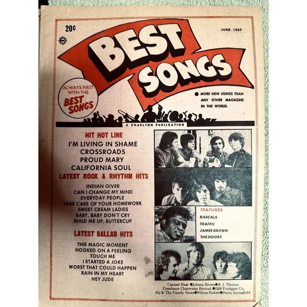 Best Songs Magazine - April-June-August 1969 - Jimi Hendrix-The Beatles Set of 3
